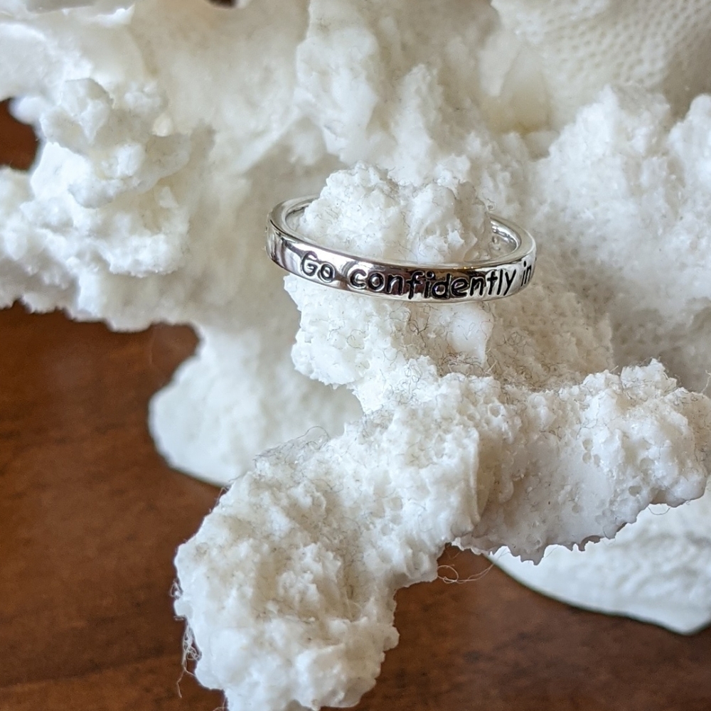 Sterling silver ring - "Go confidently..." - Picture 8 of 10